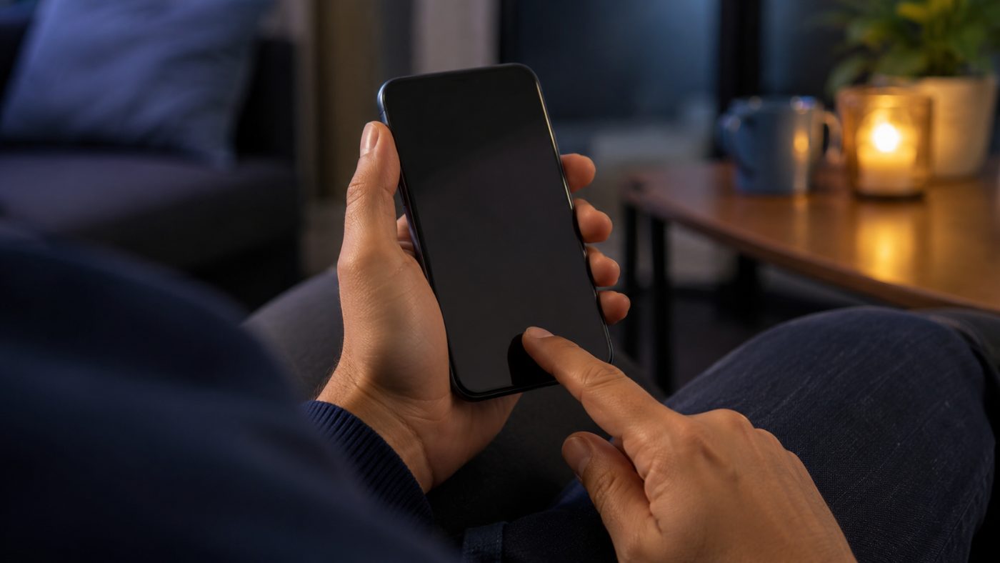 Osoba trzymająca telefon, gotowa zadzwonić po wsparcie w kryzysie
